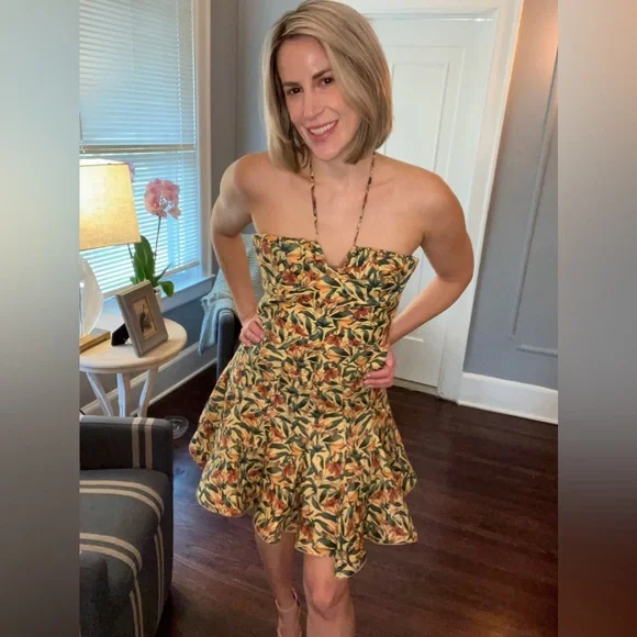 AGUA BY AGUA BENDITA
Anturio Monarca Linen Halter Mini Dress - Picture 4 of 12